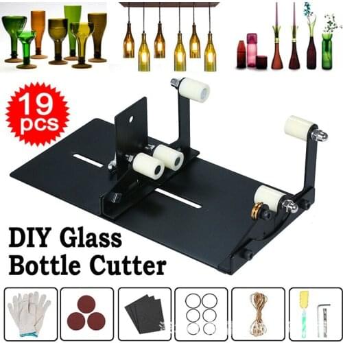 19pc Glass Bottle Cutter Stainless Iron Better Cutting Control Create Glass Sculptures Cutter for DIY Glass Cutting Machine Tool