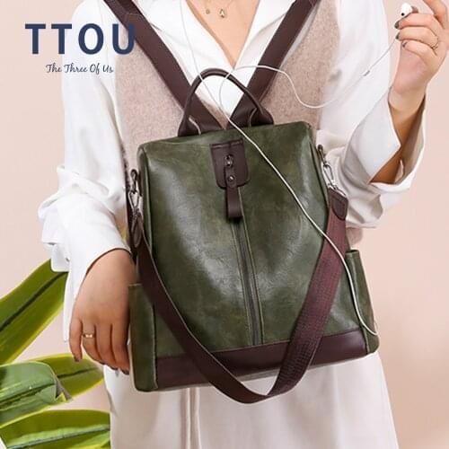Luxury Female Anti-theft Backpack Multifunction Vintage Backpack For Women Large Capacity Bookbag Laptop Travel Bag School Bag