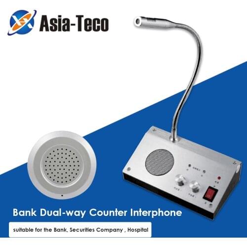 Counter Dual Way Intercom Window Speaker for Bank Office otor Station Ticket Office Microphone Intercom Speaker System