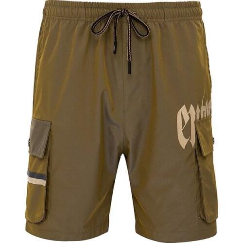 Multi-Pocket Summer Shorts Men Casual Loose Letter Print Drawstring Leisure Hip-hop Jogger Short Sweatpants Male Fashion Shorts