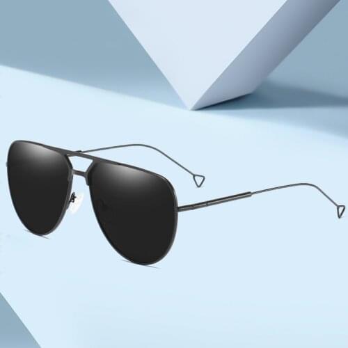 FONDYI High Quality Personalized Polarized Pilot Sunglasses UV400 Aviation Sun Glasses Shades Black Fashion Eyewear with Case