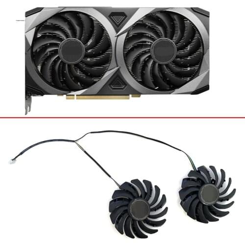 2PCS 87MM PLD09210S12HH RTX3060 Ti GPU Fan For MSI RX 6700 XT GTX1650 1660 SUPER RTX 2060 RTX 3060 RTX3070 VENTUS Cooling Fans