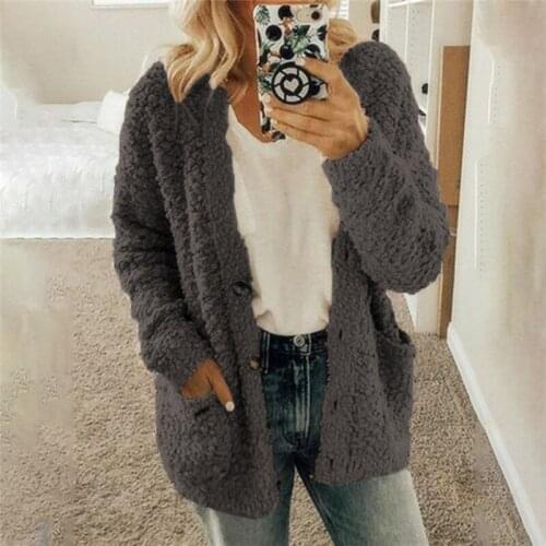 2021 Winter Thicken Warm Teddy Fur Jacket Coat Women Casual Fashion Lamb Faux Fur Overcoat Fluffy Cozy Loose Outerwear Female