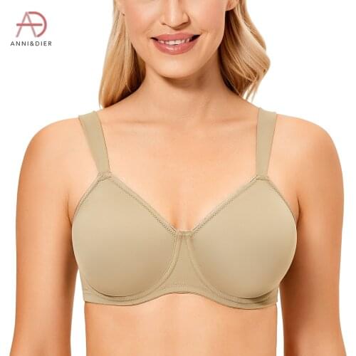 Womens Smooth Full Coverage Minimizer Bra Plus Size Underwire Non Padded Support