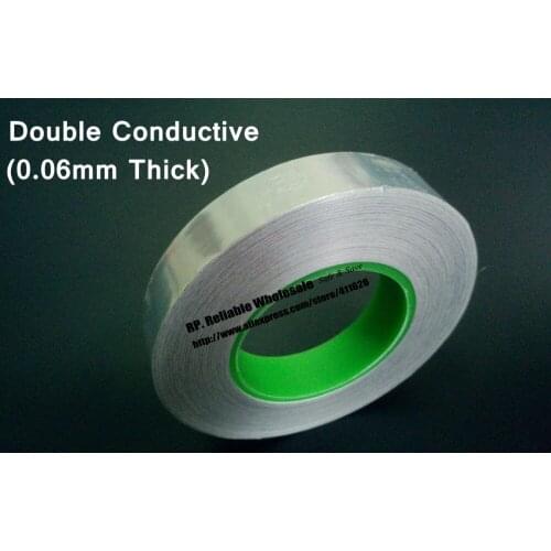 0.06mm Thick, 85mm*50M Double Sided Conductivity, Single Glue, Aluminum Foil Electrostatic shielding Tape fit for LCD, Laptop