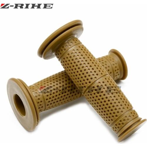 1 Pair Universal Motorcycle 7/8" Rubber Handlebar Rubber Moto Hand Grips Bar End For 22mm vehicle bicycles