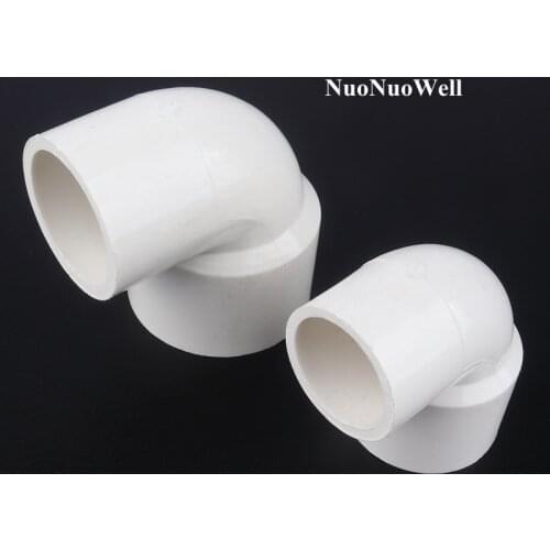 1pc 40~75mm To 20~63mm PVC Reducing Elbow Joints Aquarium Fish Tank Agricultural Irrigation Fitting Garden Water Pipe Connectors