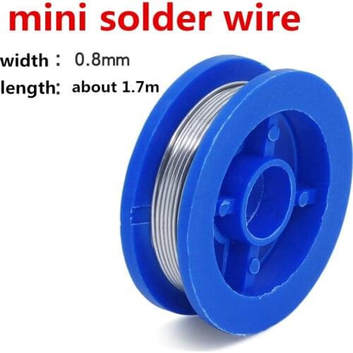 10pcs 0.8mm Mini Pure Solder Wire No-Clean Flux Tin Lead Soldering Wire Roll 2.0% Flux Content 233 Degree Industrial Tools