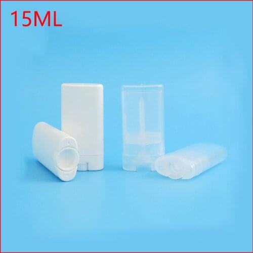 15ML Makeup empty lip gross container lipstick tube cosmetic lip balm tubes deodorant container clean/white