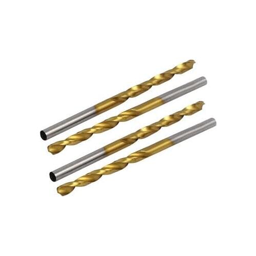3mm Drilling Diameter Titanium Plated Straight Shank Twist Drill Bit 10pcs