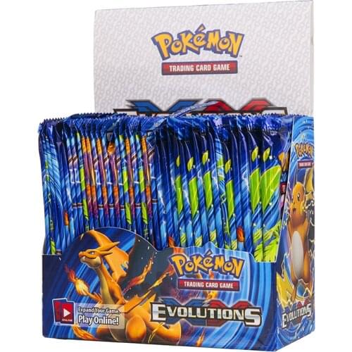 324Pcs Pokemon Card Toys TCG: XY Evolution Booster Box Trading Card Game English Battle Carte Shining Collection Cards Kids Gift