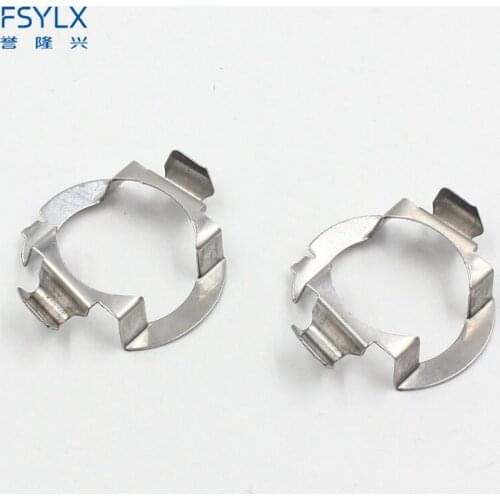 FSYLX H7 LED headlight bulb holder adapter adaptor for AUDI A3 A4 A5 A6 A7 A8 Q5 Q7 TT S5 S6 S7 S8 H7 LED Metal clip retainer