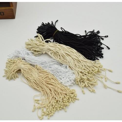 980pcs/lot Good quality Cotton clothes garment hang Tag String Snap Lock Pin Loop Fastener Ties For product tagsLeiao Craft