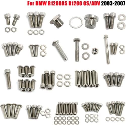 For BMW R1200GS R 1200 GS R1200 GS ADV Adventure 2003 2004 - 2007 Motorcycle Fairing Body Bolts Kit Fastener Clips Screw Nuts