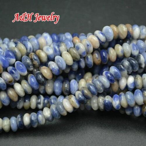 10pcs Blue Color 3x6mm Natural Sodalite DIY Jewelry Making Spacer Beads