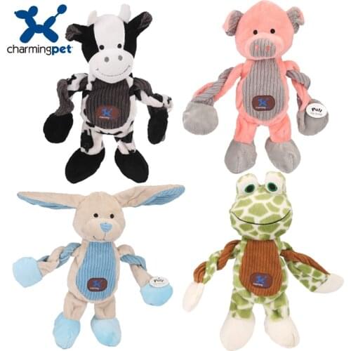 Charmingpet pet dog toys Rabbit pig Cow Frog pet training Squeak Toys