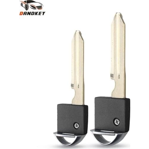 Dandkey 10Pcs/Lot Remote Smart Prox Emergency Insert Fob Uncut Blade Insert Car Key For Nissan For Infiniti Free Shipping