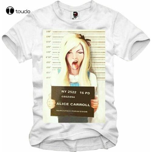 Alice Mugshot Busted Lsd Dmt Mdma Crack Cocaine Weed T-Shirt Tee Shirt