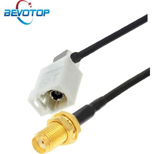 SMA Female to Fakra B Female Right Angle 90 Degree Jack G174 RF Coaxial Cable Radio Antenna Extension Cord Pigtail Jumper