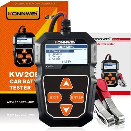 KONNWEI KW208 12V Car Battery Load Tester Professional Automotive Alternator Analyzer Waveform Voltage Test for Boat/Motorcycle