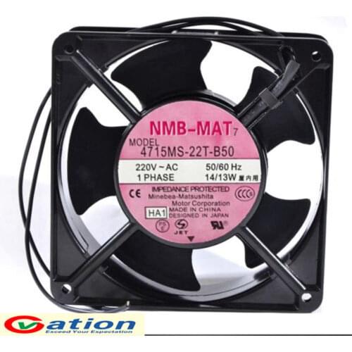 Computer Case Fan Heatsink Cooling For NMB Original converter Fan 220V UPS 4715MS-22T-B50 Cabinet power supply fan 119*119*38mm