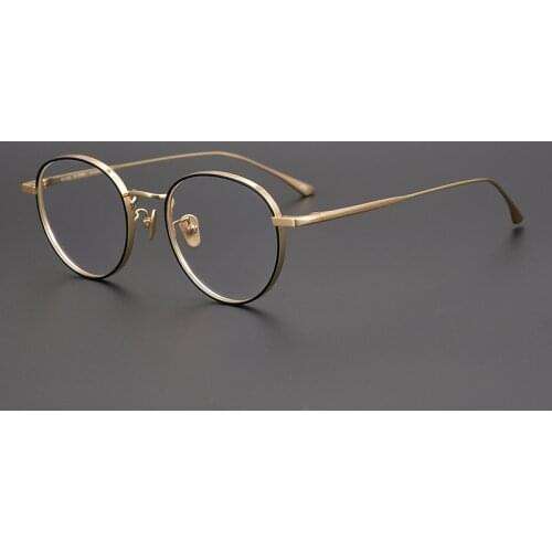 Japanese Handmade John Lennon Round Titanium Optical Glasses Frame Men Retro Eyeglasses Myopia Reading Eyewear Oculos De Grau