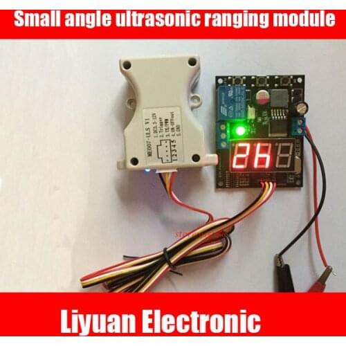 Small angle ultrasonic ranging module with display distance adjustable distance relay output integrated sensor