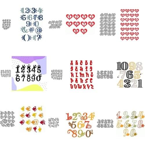 Metal Cutting Dies Number alphabet Background Scrapbooking Paper Craft Punch Knife Embossing Art Cutter Dies