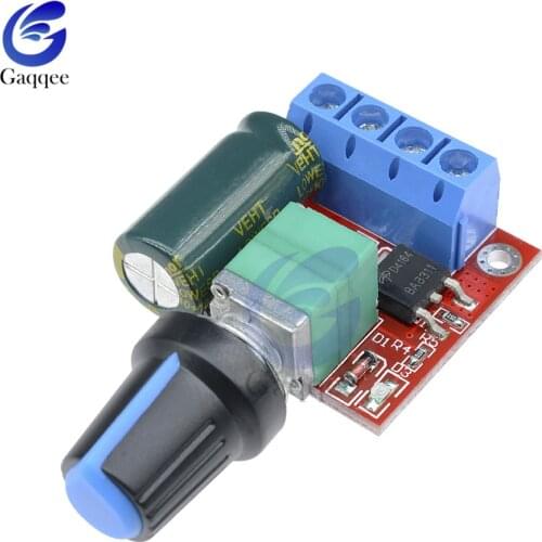 Mini 5A 90W 12V PWM DC Motor Speed Controller Module 4.5V-35V Adjustable Speed Regulator Control Governor Switch 24V