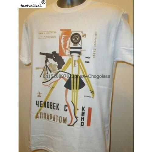 The Man With A Movie Camera Film Poster T Shirt USSR Soviet Union Metropolis 445
