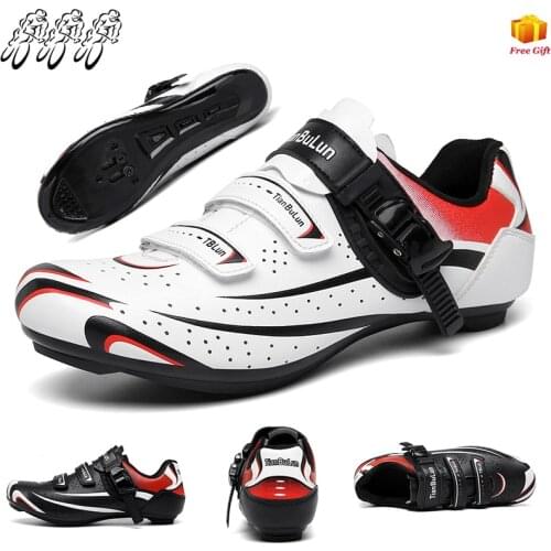 Professional road car lock shoes men and women mountain bike shoes hard bottom summer leisure lock-free riding shoes help ventil