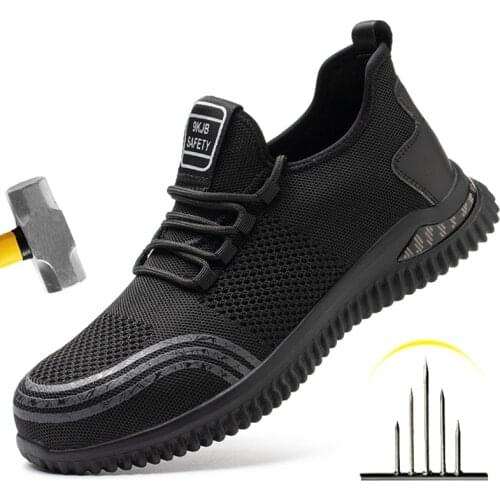New Safety Shoes Men Work Sneakers Indestructible Work Shoes Anti-puncture Safety Boots Steel Toe Shoes Sports Industrial Shoes