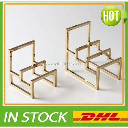 Wholesale Polished Gold Metal Wallet Purse Display Stand, Purse Wallet Holder Rack, Purse Holder