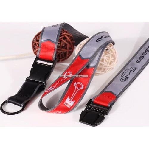 Wholesale 1000pcs 20MM High-quality Custom Logo ID Card holder double layer satin polyester Car Club Lanyards