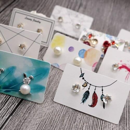 Wholesale Paper Packing Card Factory Price 1000pcs 3*5cm Small Fashion Jewelry Earrings Stud Earring Display Packaging Card Tags