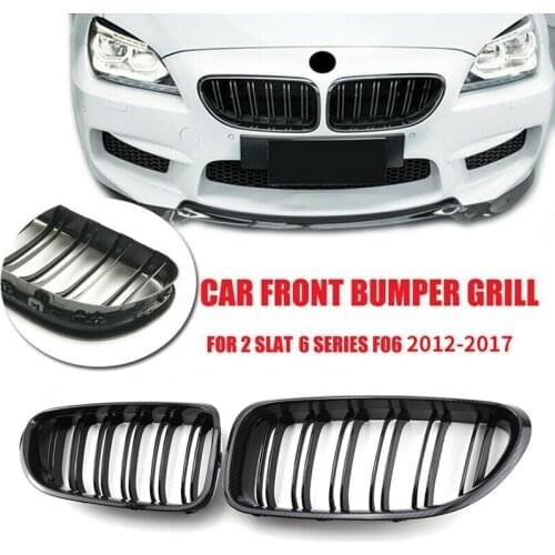 Car Carbon Fiber Front Kidney Grille Grill For-BMW M6 F06 F12 F13 650I 640I 2012-2017
