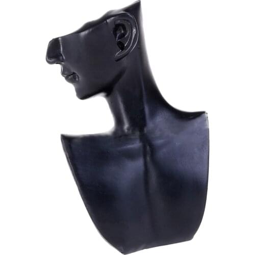 Resin Earring Necklace Display Bust Stand Mannequin - Jewelry Holder for Necklaces Chain, Choker, Pendant, Earrings