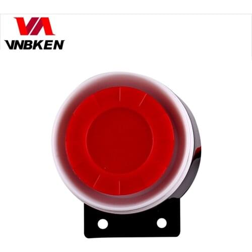 Mini Wired Strobe Siren Durable 12V Sound Alarm Strobe Flashing Red Light Sound Siren Home Security Alarm System 115dB