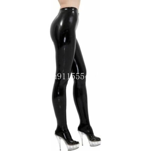Sexy Latex Women Pants With Socks Handmade Women Trousers Leggings kakegurui cosplay costume