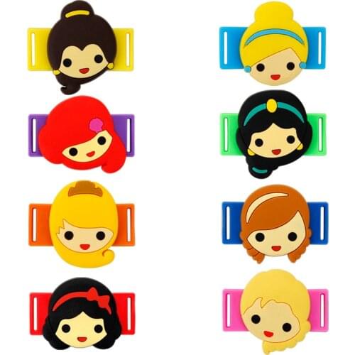 50pcs/lot Disney Cartoon Shoelaces Buckle Shoelace Winder Silicone Buckle Shoelaces Accessories DIY Sneaker Kits Shoe Decoration