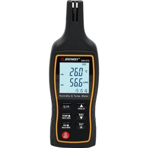 SNDWAY SW572 Industrial High-Precision Digital Thermometer and Hygrometer Handheld Portable Gauge Tester Air Test Instrument
