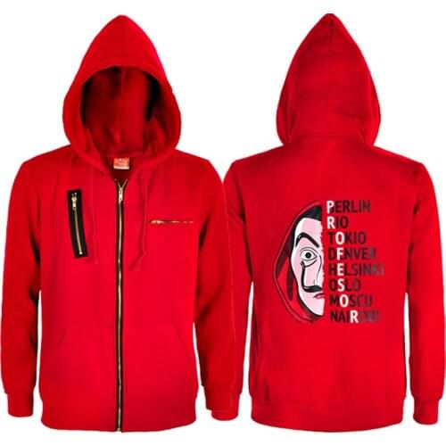 Movie The House of Paper La Casa De Papel Salvador Dali Cosplay Hoodies Halloween Costume Adult Unisex Autumn Hooded Sweatshirt