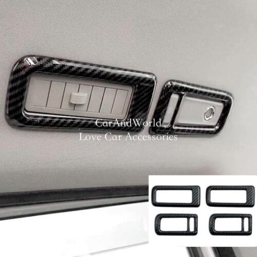 For Trumpchi GS8 2017-2021 Car Roof Read Light Lamp Frame Air Condition Vent Cover Trims ABS Chrome Interior Garnish Accessories