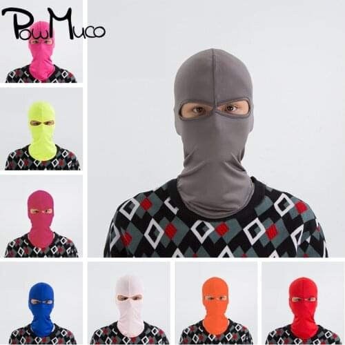 Powmuco Unisex Full Warm Anti-Cold Bicycle Helmets Inner Hats Face Shields Outdoor Sports Windproof Snow Caps Hair Accessories