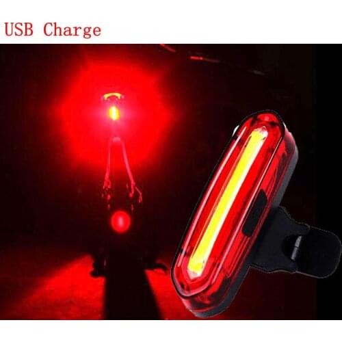 Deemount Mountain Bike Tail Light 100 LM Rechargeable COB LED USB Taillight MTB Safety Warning Bicycle Rear Light Bicycle Lamp