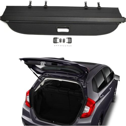 Car Rear Trunk Security Cargo Cover Shield Shade For Honda FIT Jazz 2015 2016 2017 2018 Black
