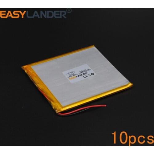 10pcs/Lot 3.7V 2800mAh Polymer Li-ion Battery For Tablet PC iPAQ E-Book Portable DVD Consumer electronics safety lamp 047585