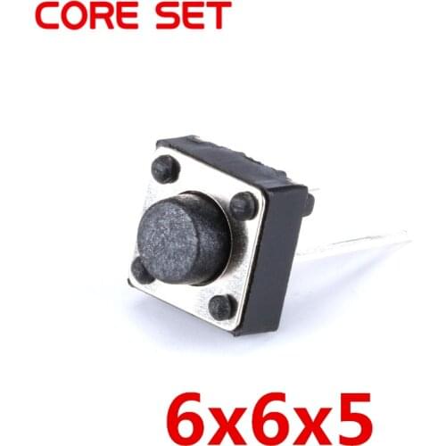 100PCS/Lot 6x6x5MM 2PIN Tactile Tact Micro Switch Touch Button Self-reset Button 6*6*5mm keys button DIP