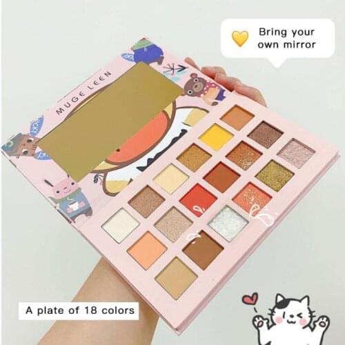 18 Color Eyeshadow Pallete Matte Shimmer Eyeshadow Waterproof Long-lasting Makeup Eyeshadow palette Cosmetics TSLM2