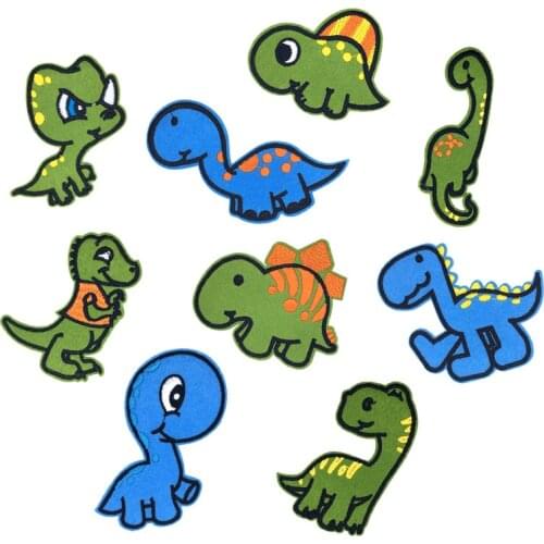 2021 Cartoon New Embroidered Cloth Stickers Computer Embroidery Chapter Children Clothes Dinosaur Patch